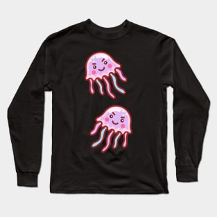 Evil Cotton Candy Jellyfish Long Sleeve T-Shirt